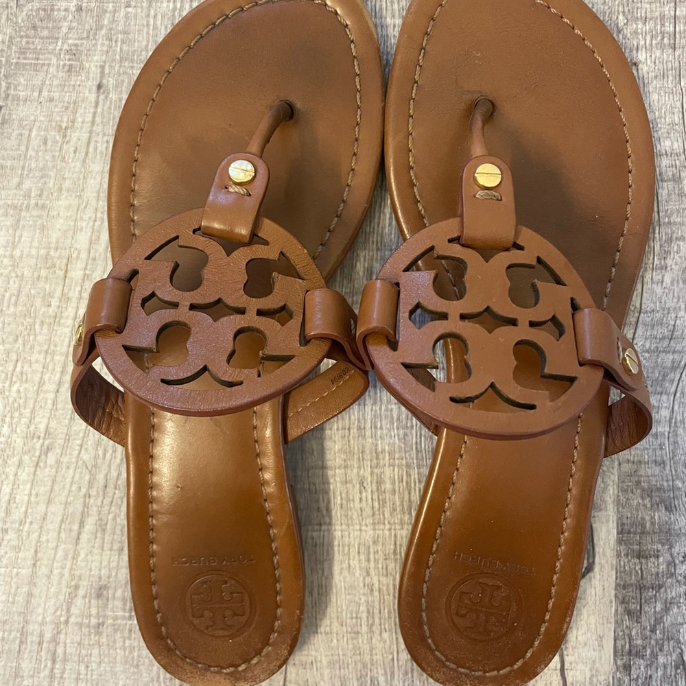Tory Burch brown leather sandals